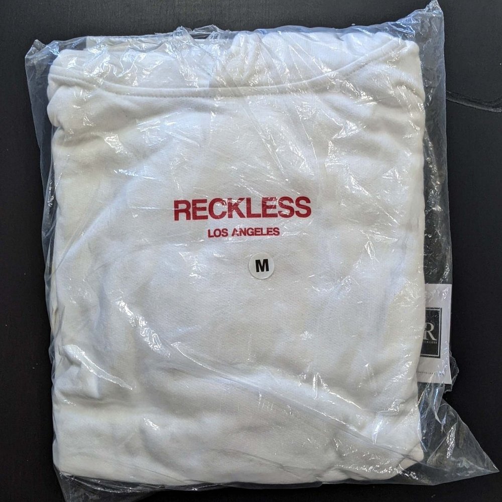 Young & Reckless White Hoodie - M
